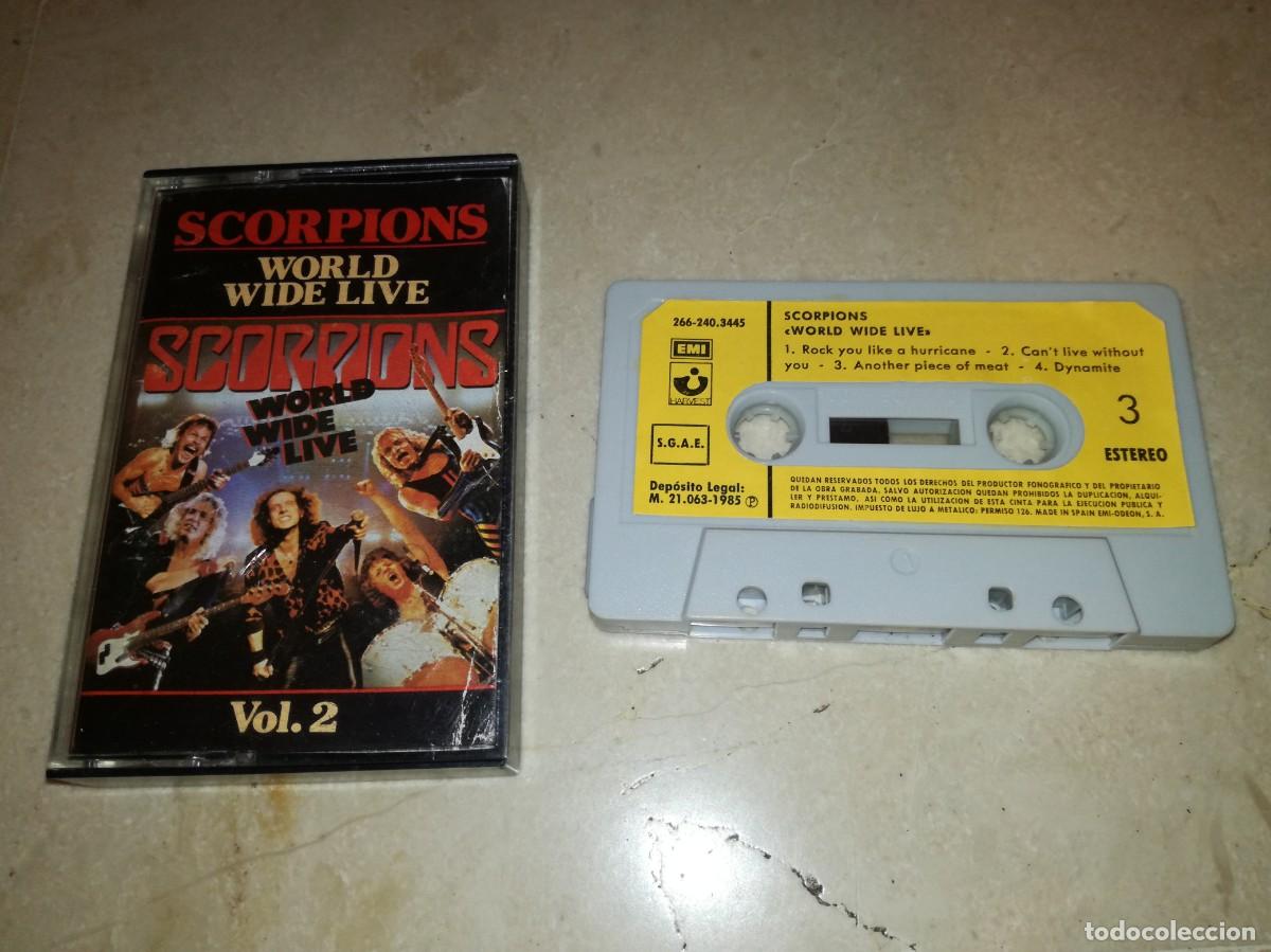 Casetes antiguos: SCORPIONS-WORLD WIDE LIVE-VOL. 2-ORIGINAL ESPA&Ntilde;OL 1985