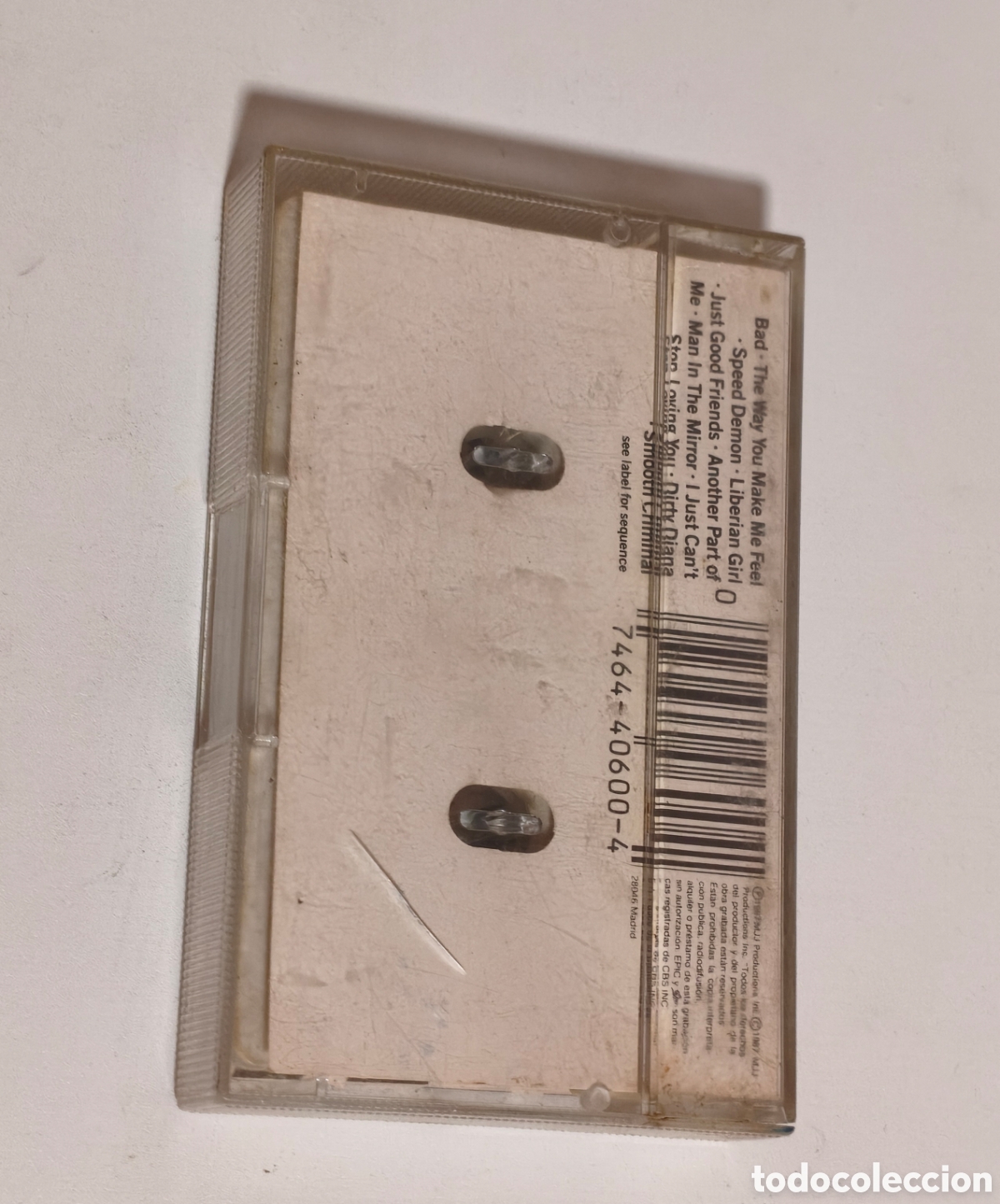 Casetes antiguos: Michael Jackson &ndash; Bad (Cassette original 1987, Epic Espa&ntilde;a). - Foto 2