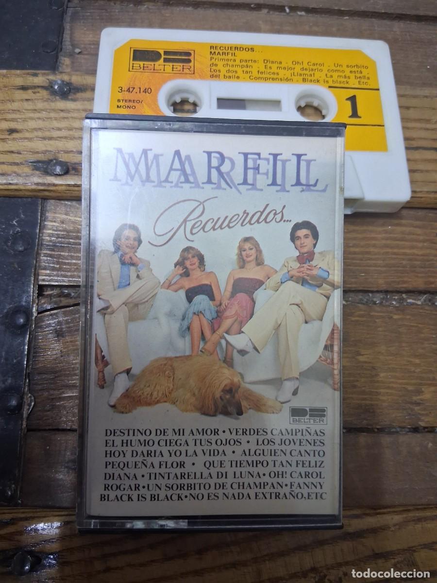 Casetes antiguos: Casete cinta de m&uacute;sica Marfil Recuerdos
