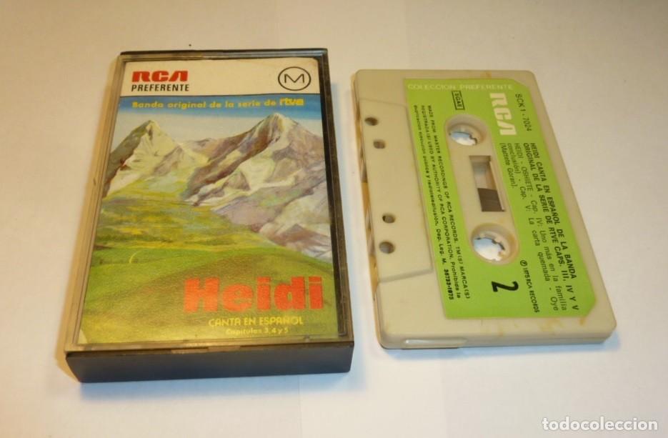 Casetes antiguos: HEIDI // EN ESPA&Ntilde;OL // BANDA SONORA // CAPS, III, IV Y V // 1975 // CASETE