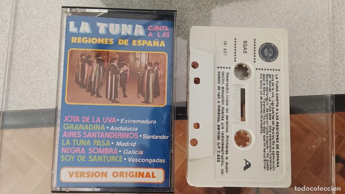 Casetes antiguos: CINTA DE CASSETTE CASETE LA TUNA CANTA A LAS REGIONES DE ESPA&Ntilde;A 1988 EXTREMADURA ANDALUCIA SANTANDER