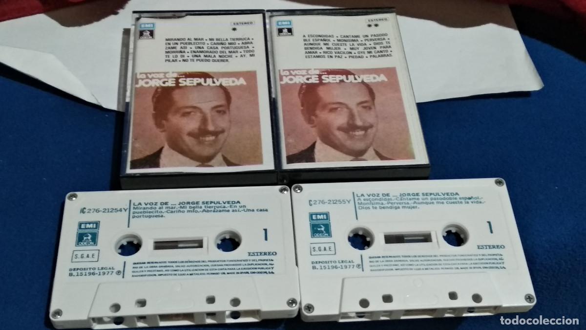 Casetes antiguos: JORGE SEPULVEDA. La voz de... . Doble cassette VOL 1 Y 2 . EMI. 1977- CASETE CINTA CASSETTE