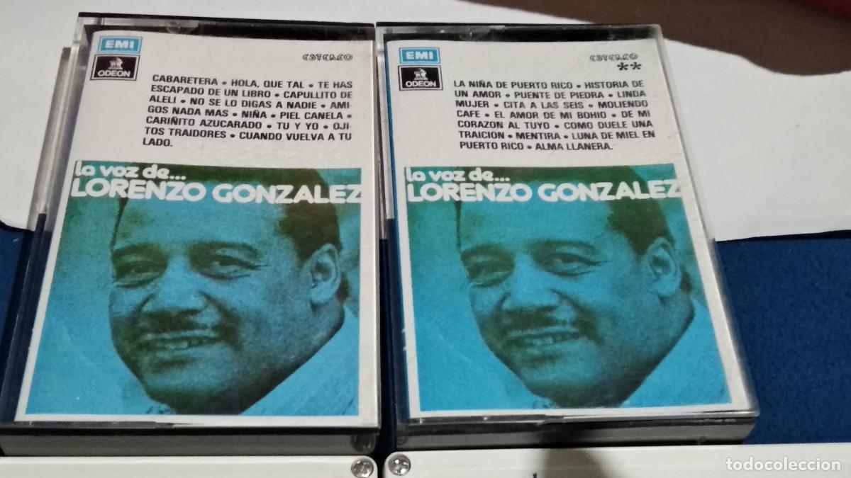 Casetes antiguos: LORENZO GONZALEZ. La voz de... . Doble cassette VOL 1 Y 2 . EMI. 1977- CASETE CINTA CASSETTE