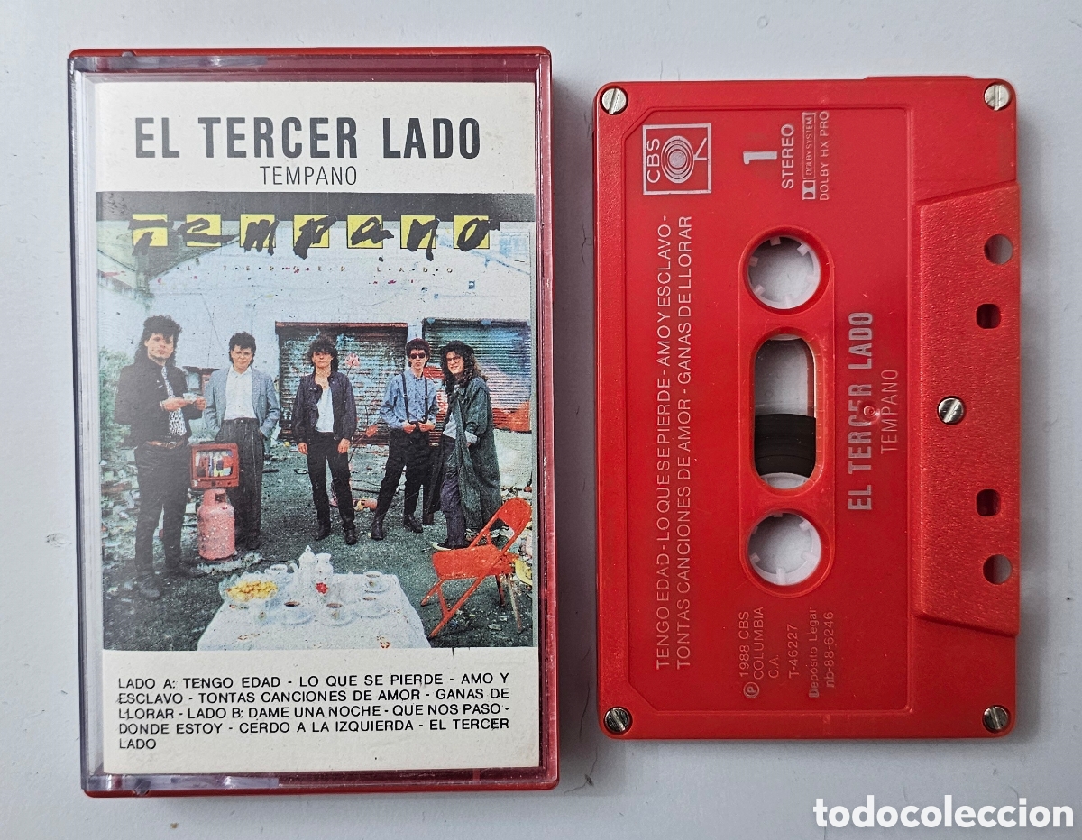 Casetes antiguos: CASSETTE TEMPANO - El Tercer Lado (Venezuela - CBS - 1988) Alternative Pop/Rock Prog. RAREZA