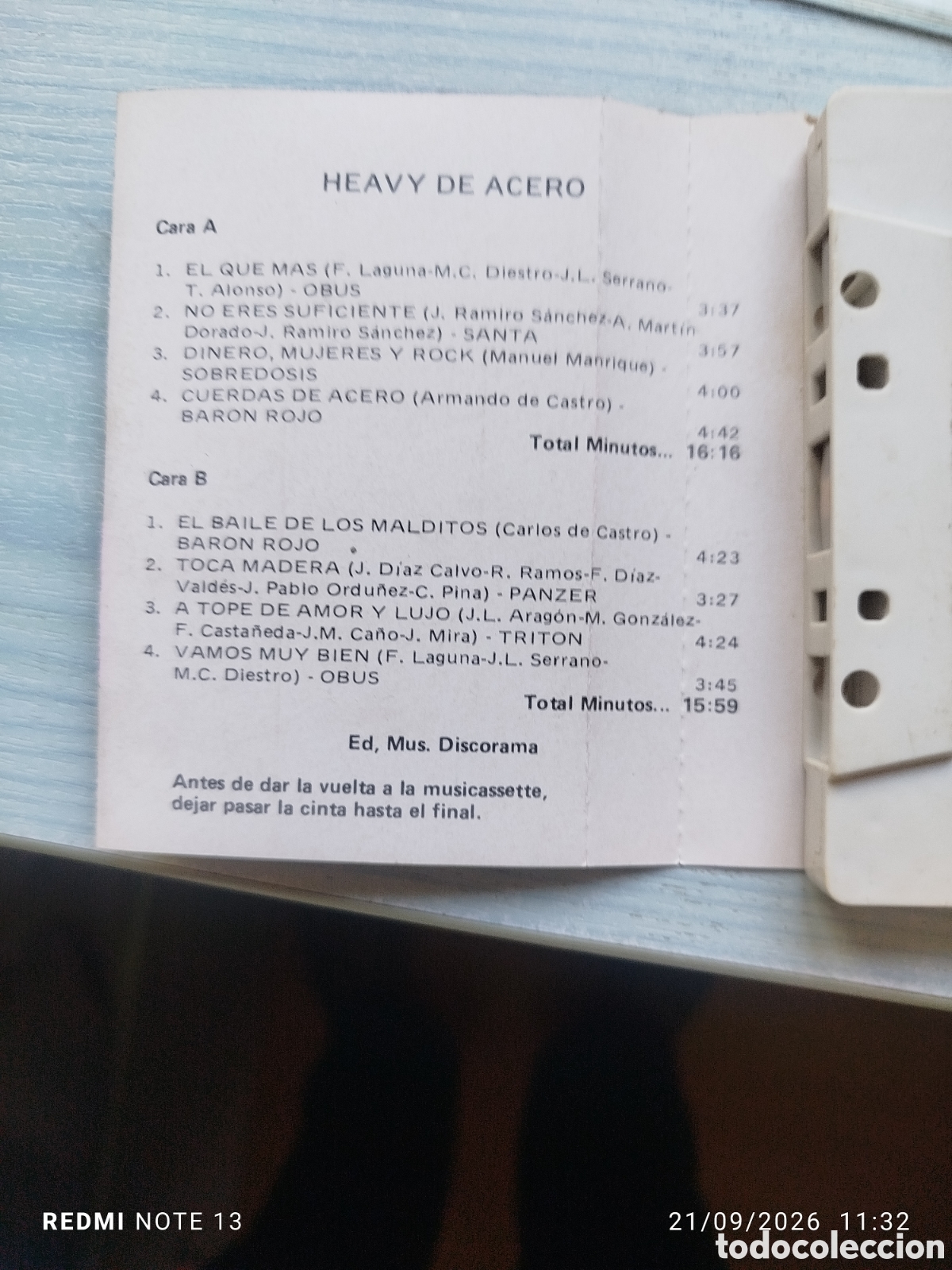 Casetes antiguos: Heavy de acero.grandes exitos - Foto 3