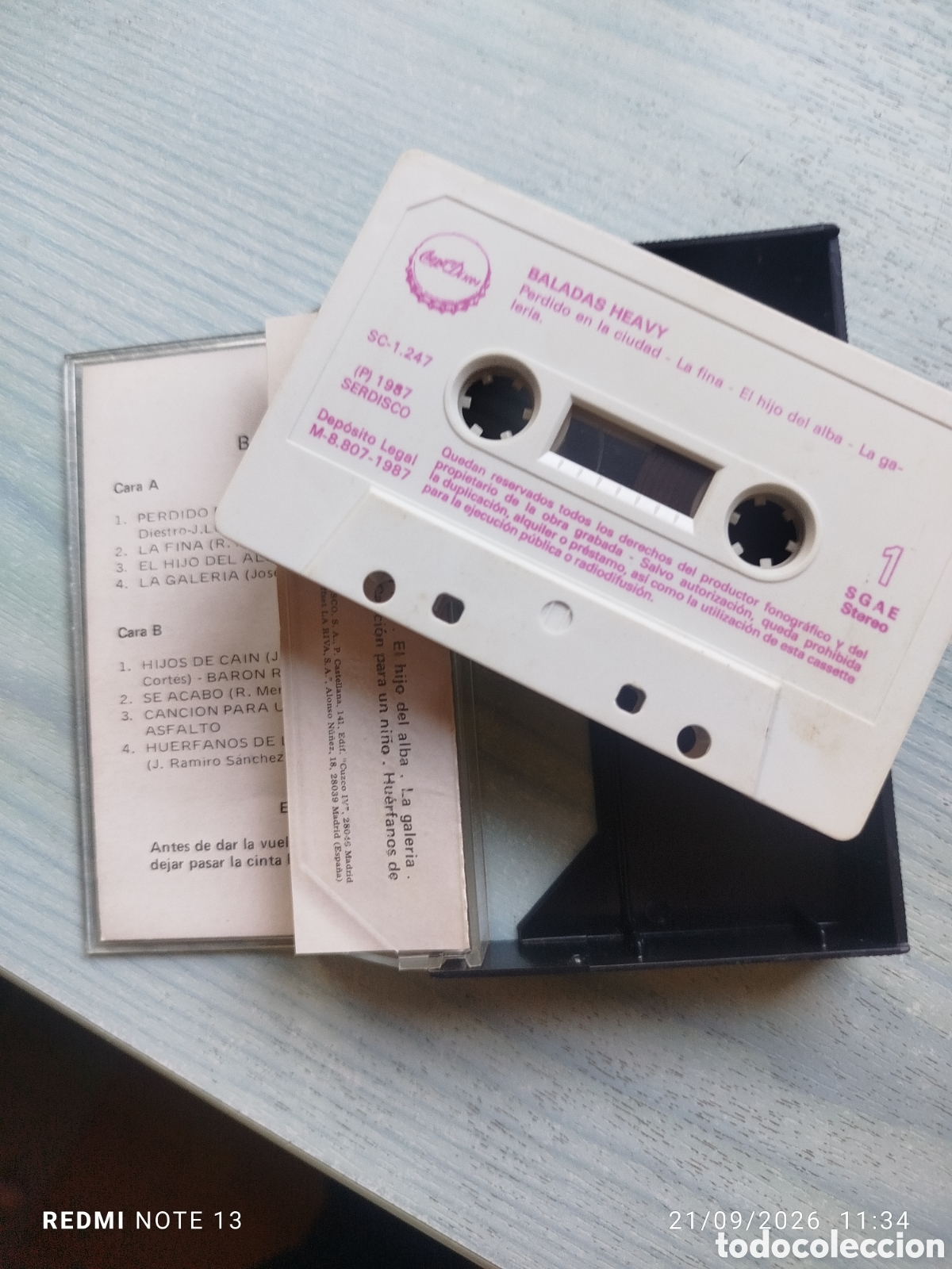 Casetes antiguos: Cassette baladas Heavy grandes exitos - Foto 2