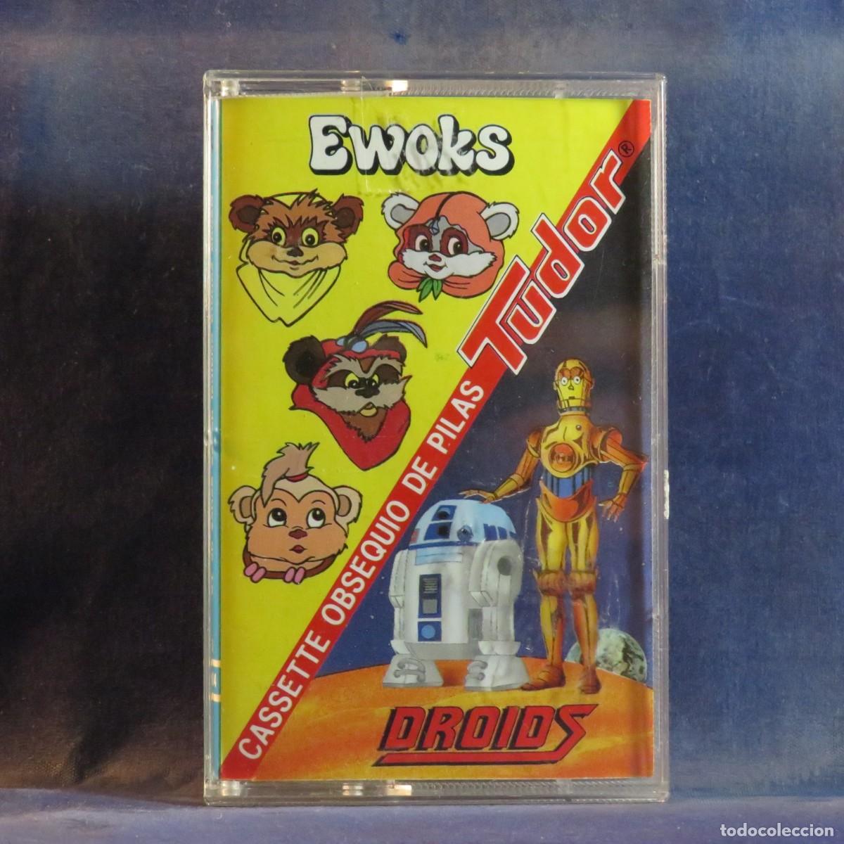 Casetes antiguos: CASSETTE EWOKS DROIDS OBSEQUIO PILAS TUDOR - CASETE