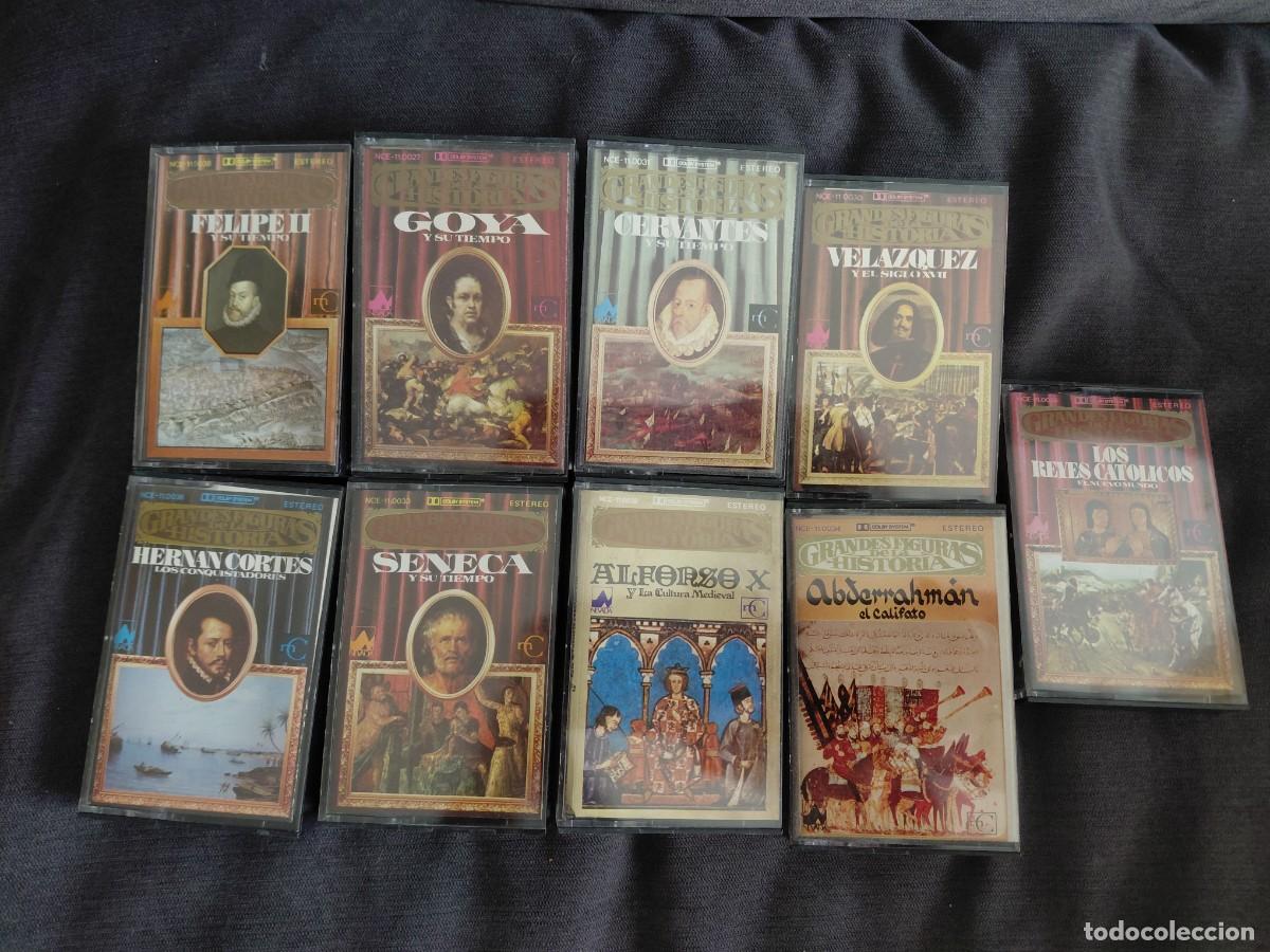 Casetes antiguos: 9 casetes antiguos historia -- Cervantes, Vel&aacute;zquez, Goya, Hern&aacute;n Cort&eacute;s, S&eacute;neca, Felipe II.....