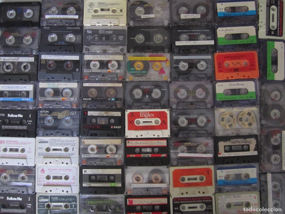 Casetes antiguos: lote 50 cintas de casete sin caratula virgenes grabadas etc...
