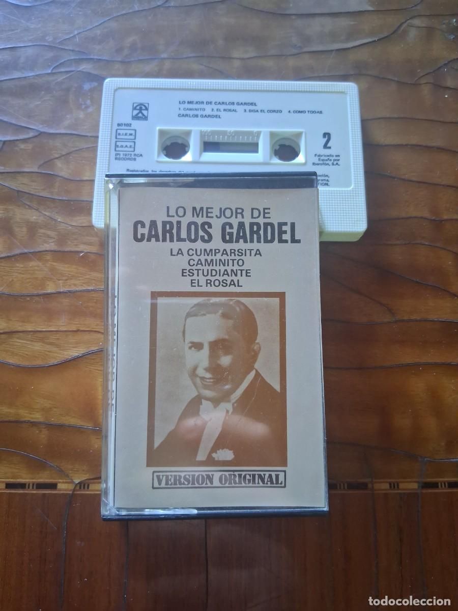 Casetes antiguos: Cinta de m&uacute;sica casete LO MEJOR DE CARLOS GARDEL tango
