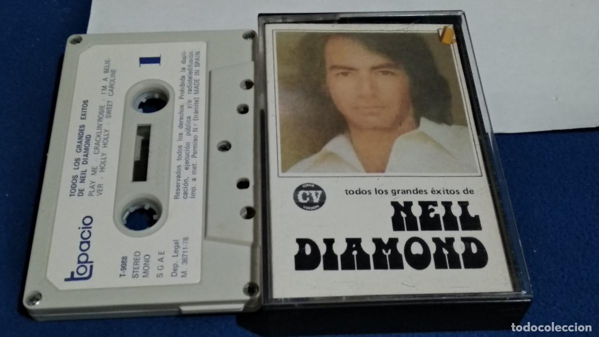 Casetes antiguos: TODOS LOS GRANDES &Eacute;XITOS DE NELL DIAMOND / COVER - 1978 TOPACIO CASETE CINTA CASSETTE