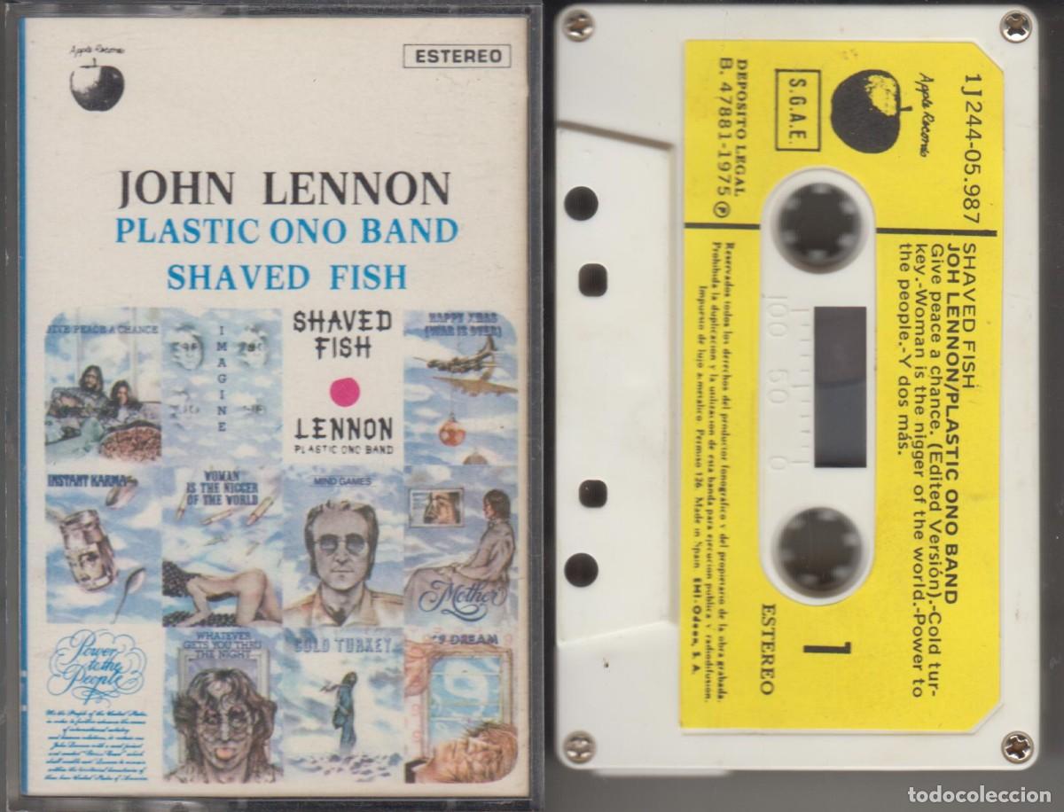 Casetes antiguos: John Lennon Plastic Ono Band cassette Shaved Fish 1975 Spain The Beatles