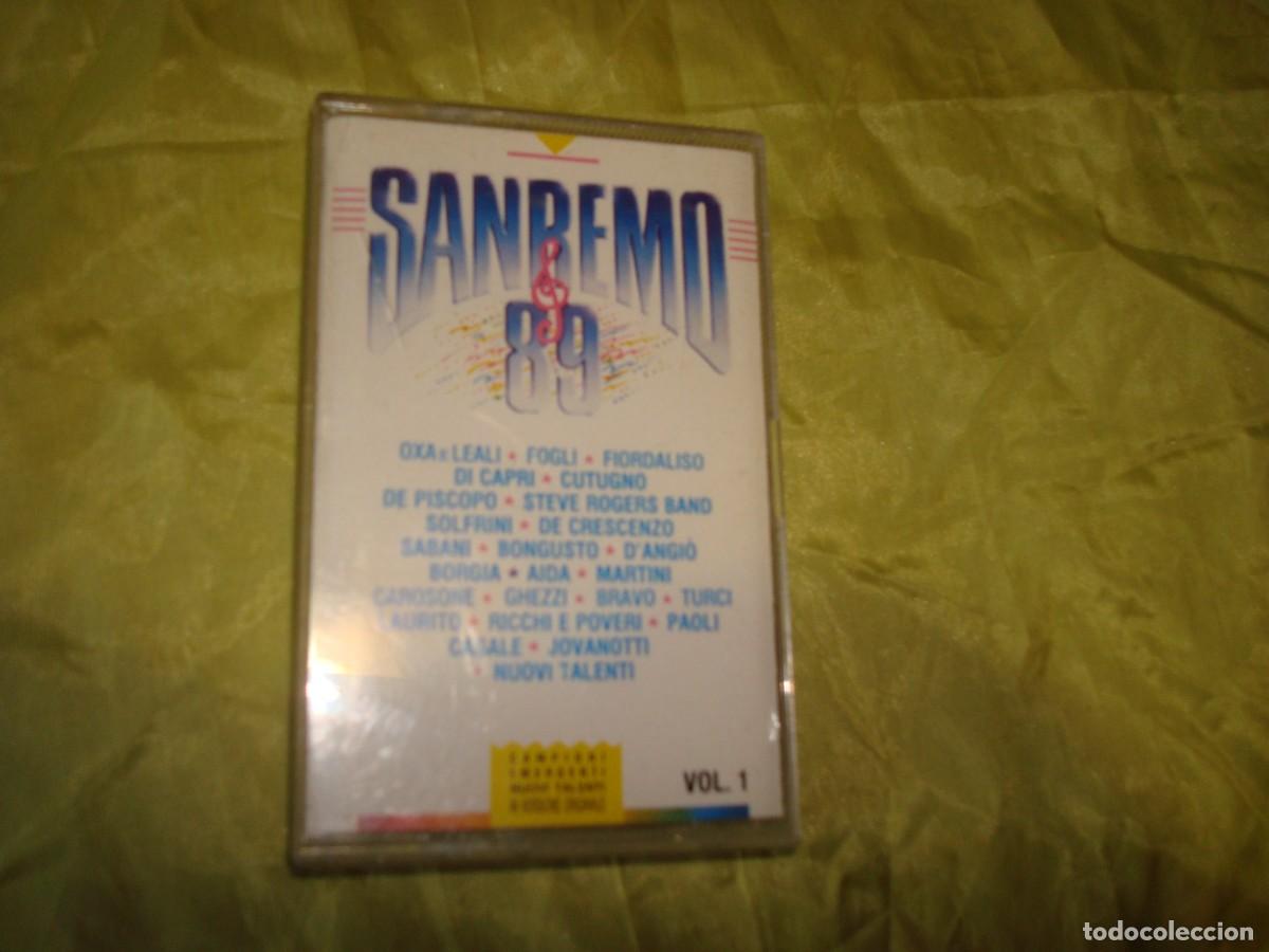 Casetes antiguos: SAN REMO 89. ANNA OXA, CUTUGNO, AIDA....VOL. 1. CBS, 1989. EDC. ITALY. CASETE