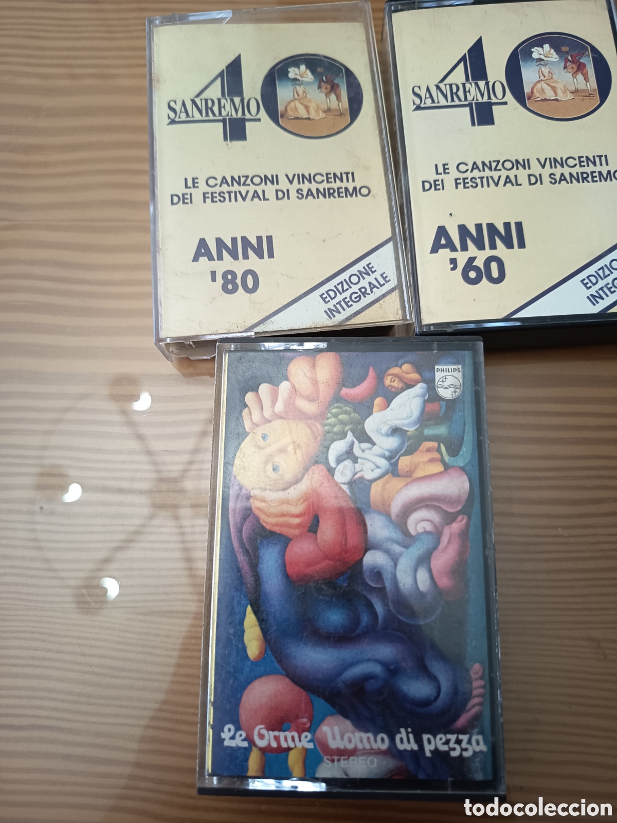 Casetes antiguos: Lote de 3 cassettes italianos ,incluye Uomo Di pezza &rdquo; Le Orme &rdquo;