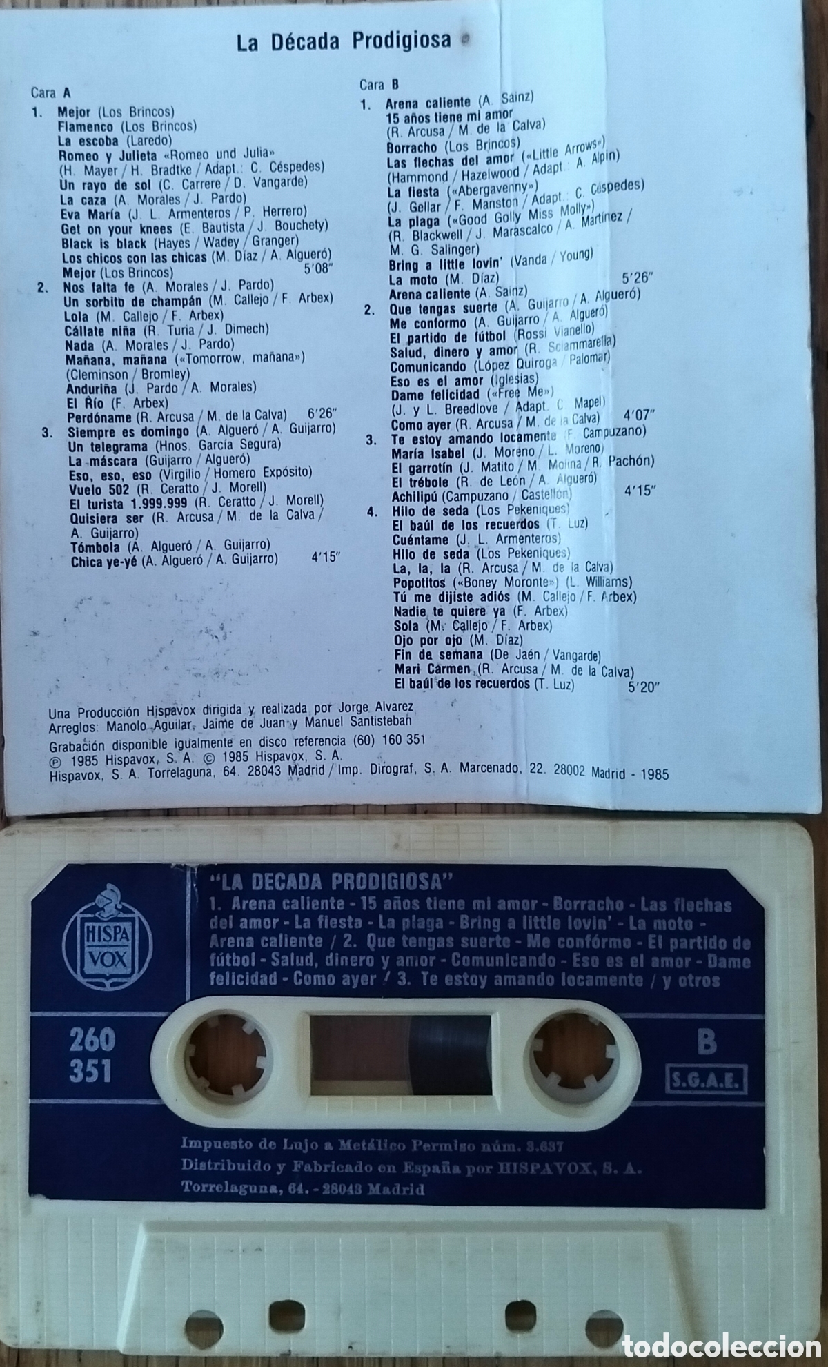 Casetes antiguos: LA DECADA PRODIGIOSA CASETE - Foto 2