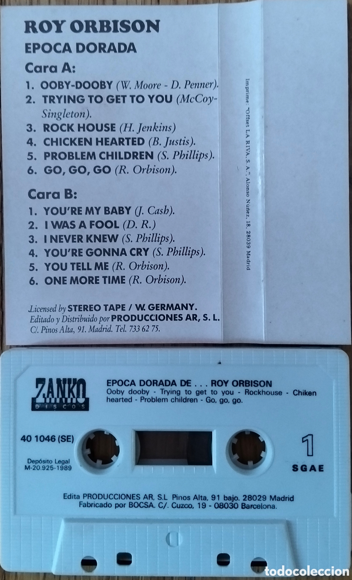 Casetes antiguos: ROY ORBISON &rdquo;&Eacute;POCA DORADA&rdquo; CASETE - Foto 2
