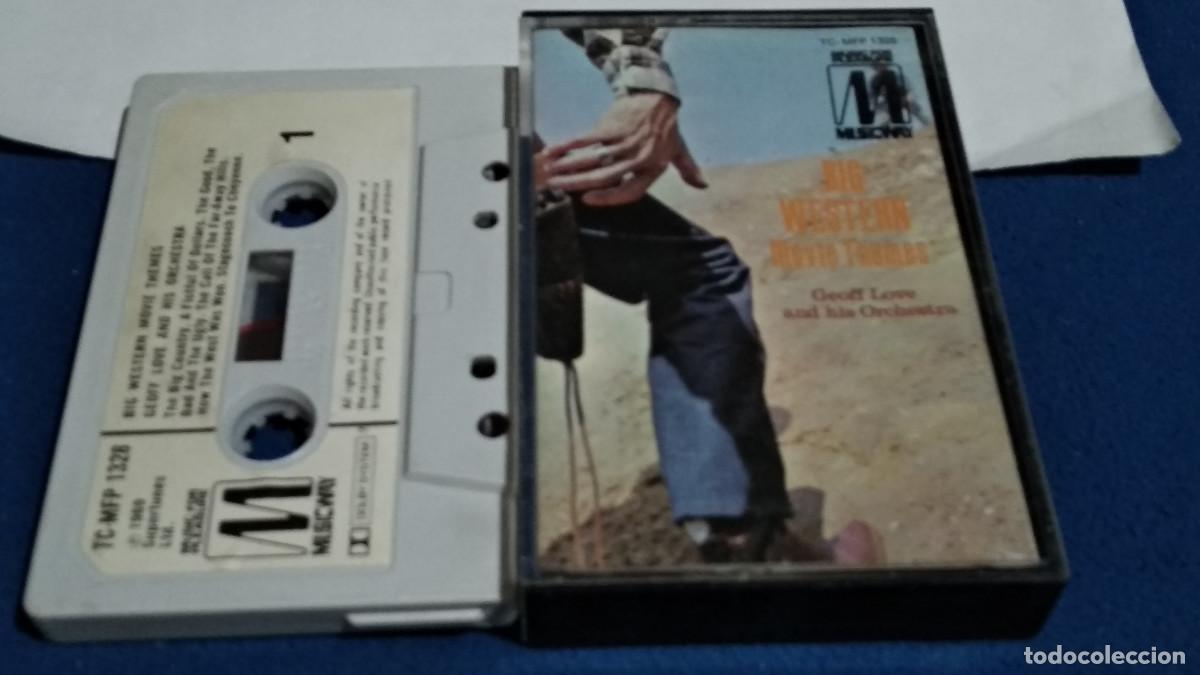 Casetes antiguos: Geoff Love And His Orchestra &ndash; Big Western Movie Themes - 1969 EMI CASETE CINTA M&Uacute;SICA DE CINE