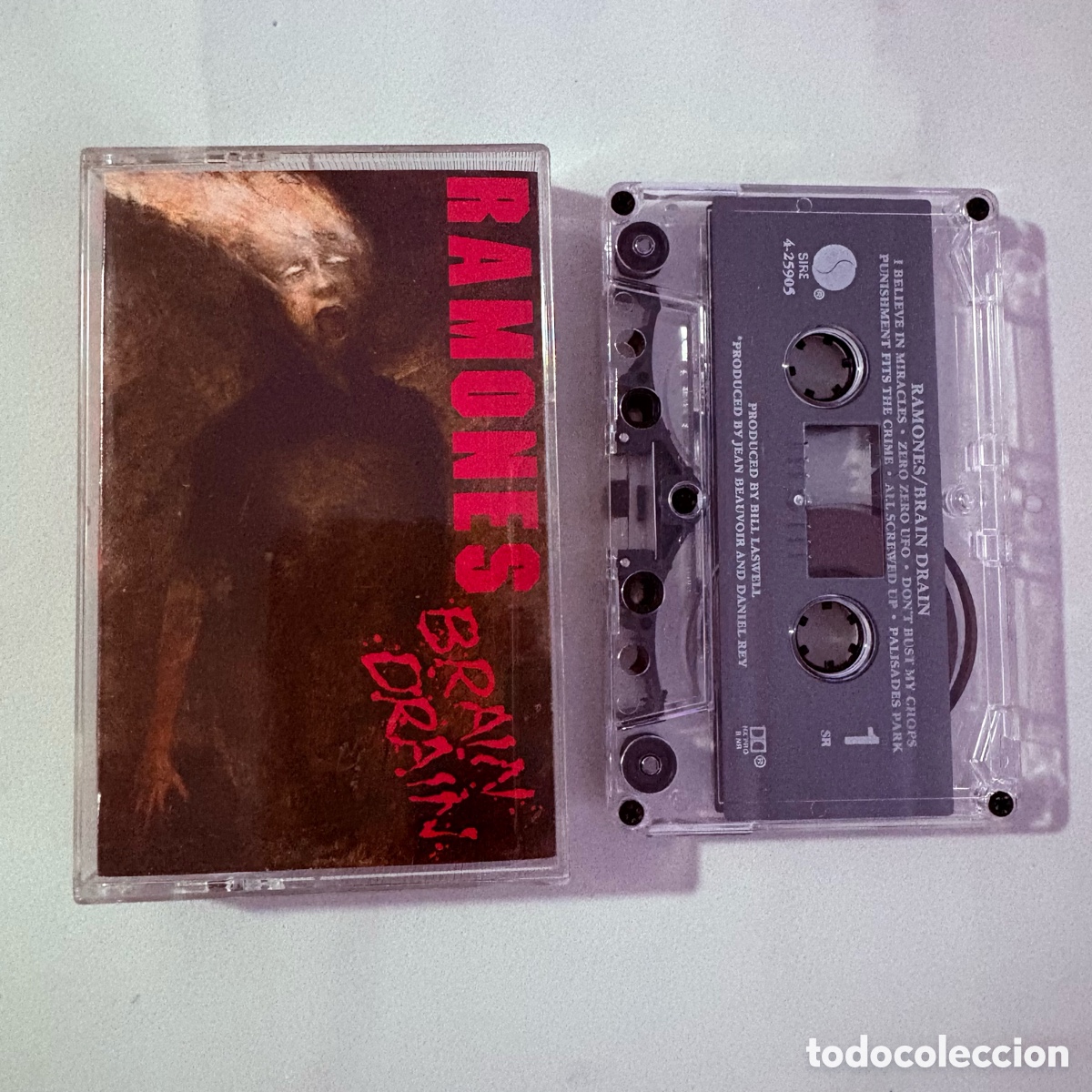 Casetes antiguos: Cinta cassette the ramones brain drain edicion USA de 1989