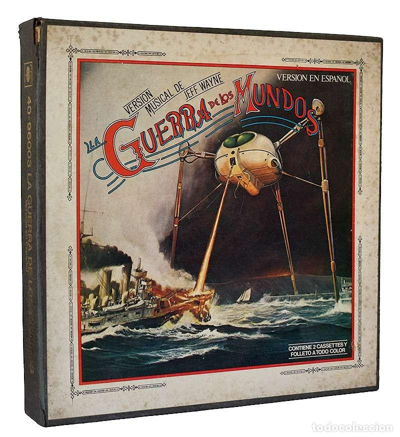 Casetes antiguos: La Guerra de los Mundos. Versi&oacute;n musical de Jeff Wayne. Versi&oacute;n en espa&ntilde;ol. 2 x Casete