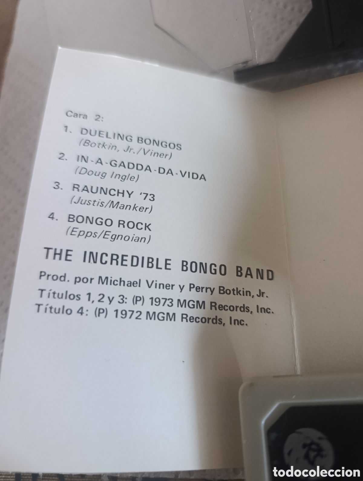 Casetes antiguos: Cassette The Incredible Bongo Bang - Foto 5
