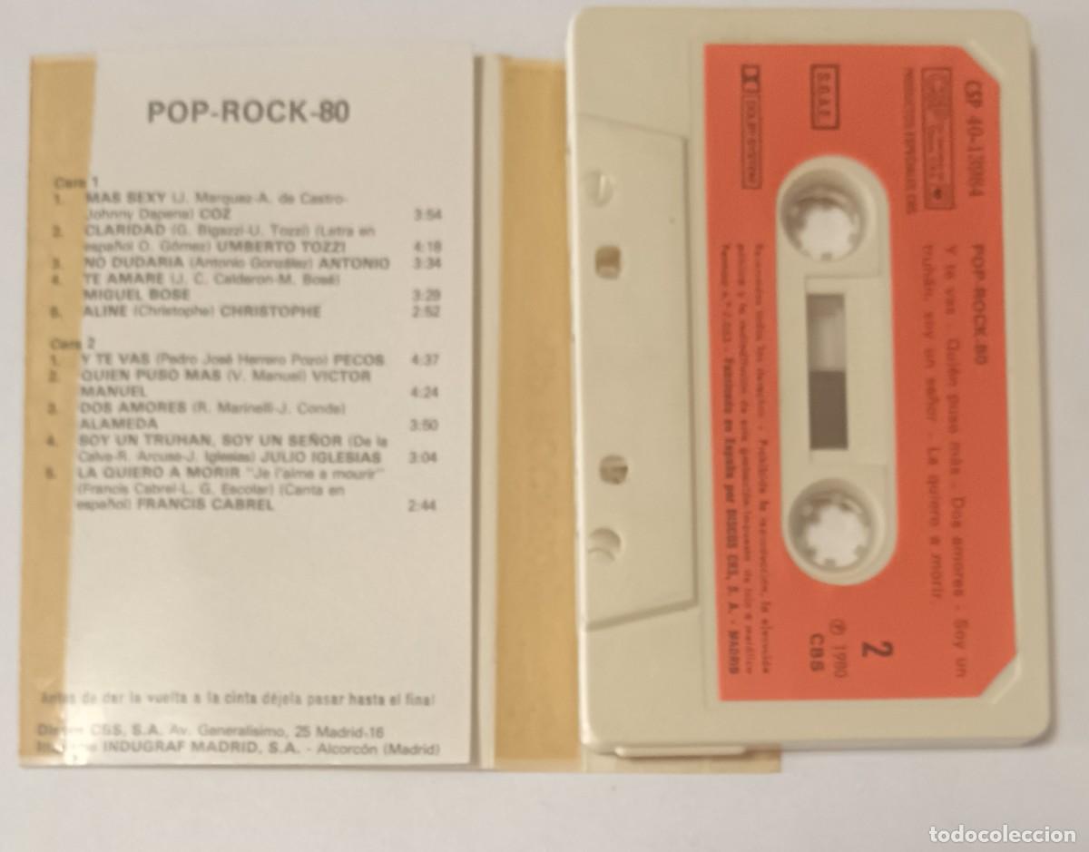 Casetes antiguos: Pop Rock 80-varios interpretes-1980 - Foto 2