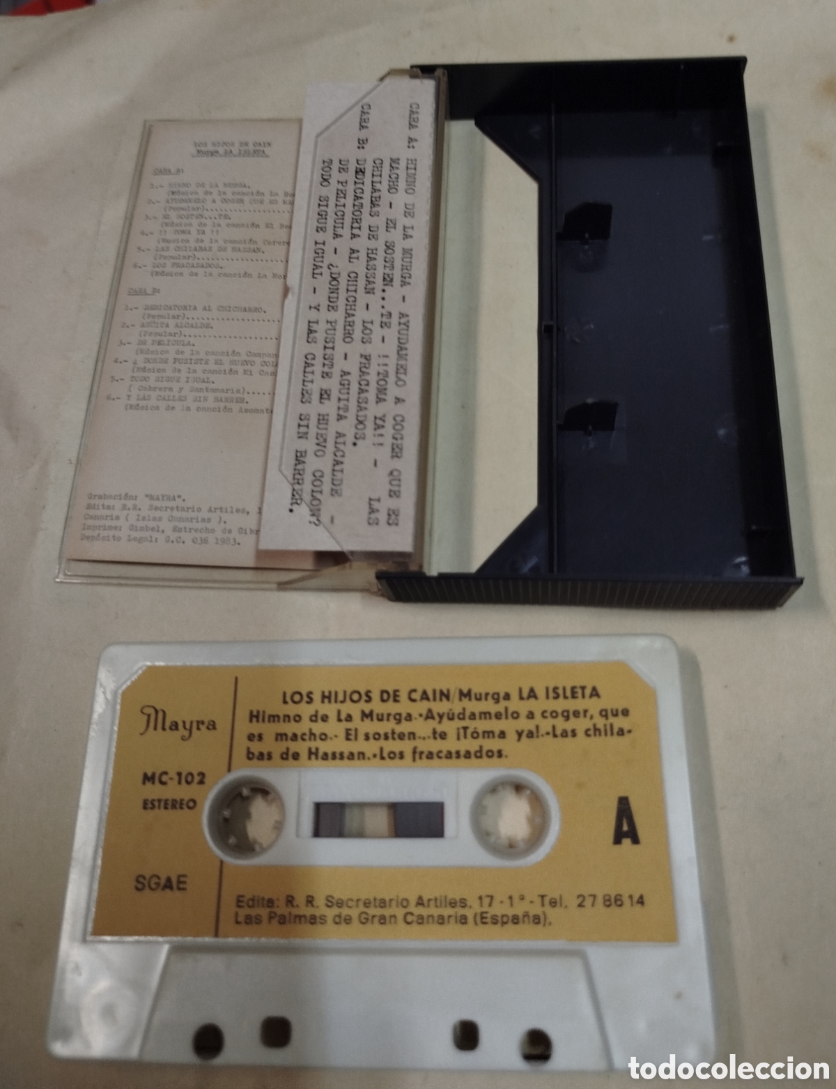 Casetes antiguos: Murga los hijos de Cain. Carnaval 83. CASSETTE - Foto 2