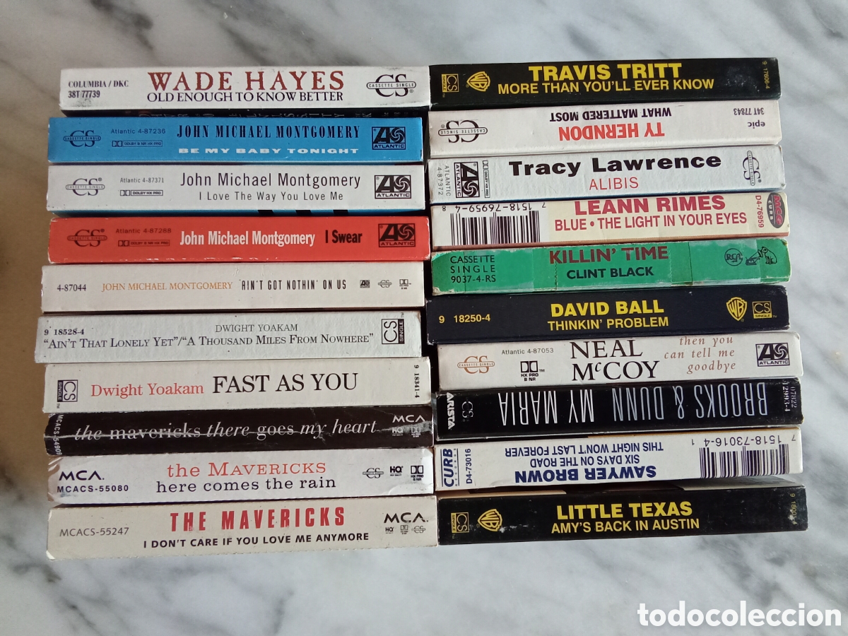 Casetes antiguos: 1. Lote 20 Cassette Singles de Country Rock / Folk Made in USA