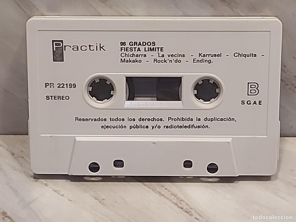 Casetes antiguos: 96 GRADOS | FIESTA L&Iacute;MITE | MC | PRACTIK | 1994 | DE LUJO - Foto 3