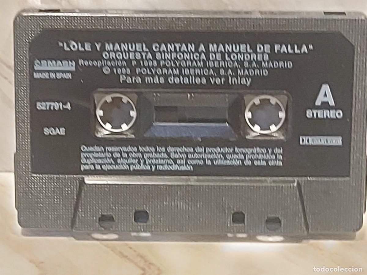 Casetes antiguos: LOLE Y MANUEL | CANTAN A MANUEL DE FALLA | MC | SMASH | 1995 | DE LUJO - Foto 2