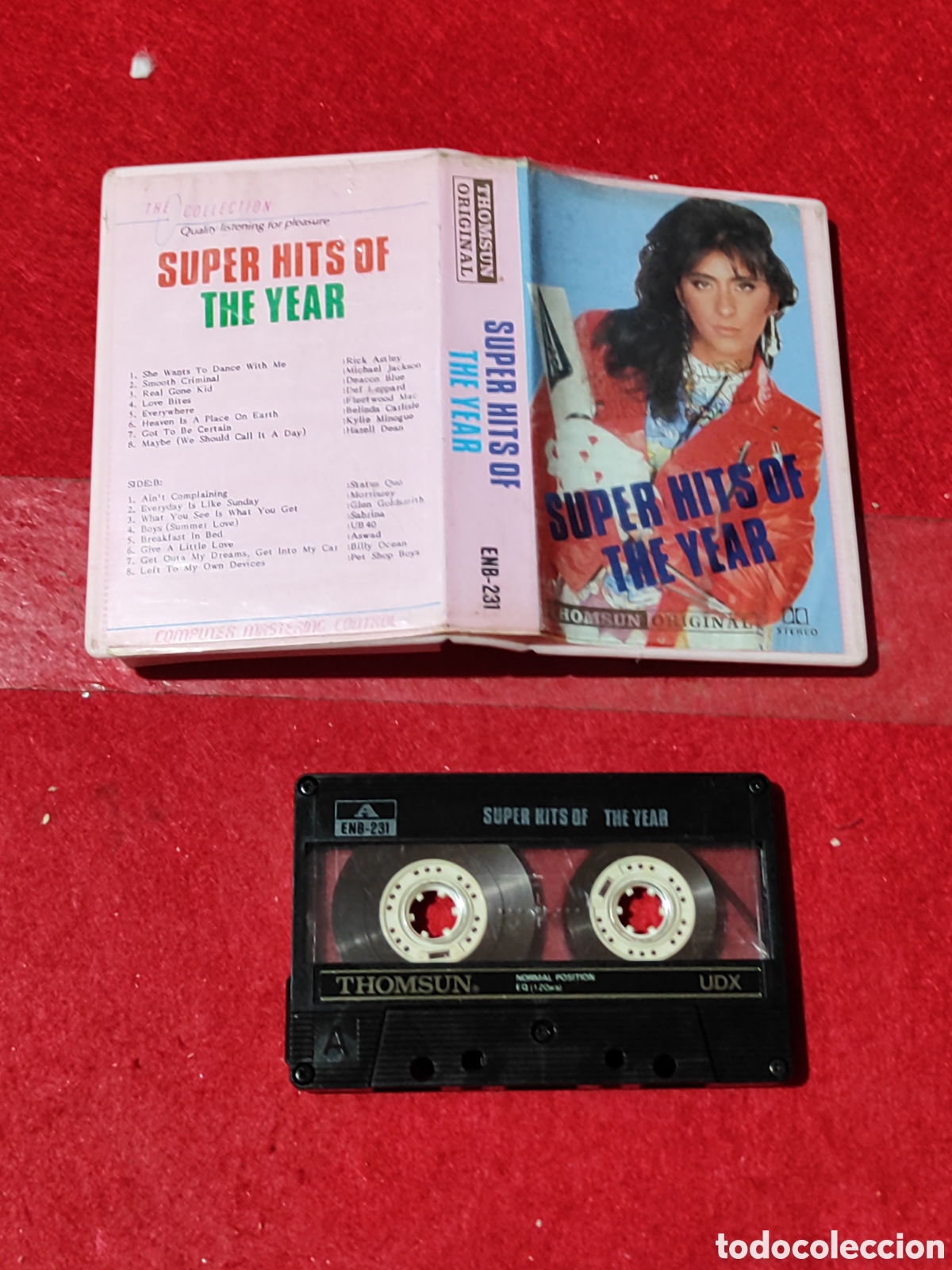 Casetes antiguos: Curiosa cinta casette SUPER HITS OF THE YEAR DE THOMSUN con SABRINA BOYS Y MAS