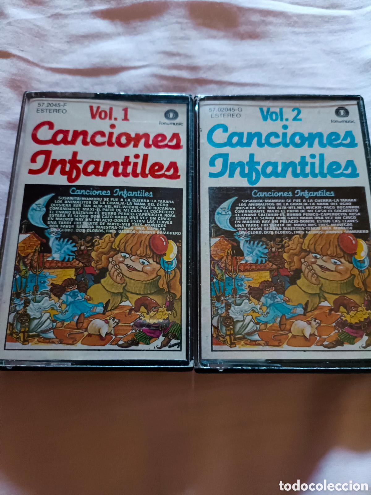 Casetes antiguos: CANCIONES INFANTILES VOL.1y2 VINTAGE CASSETTES 1986