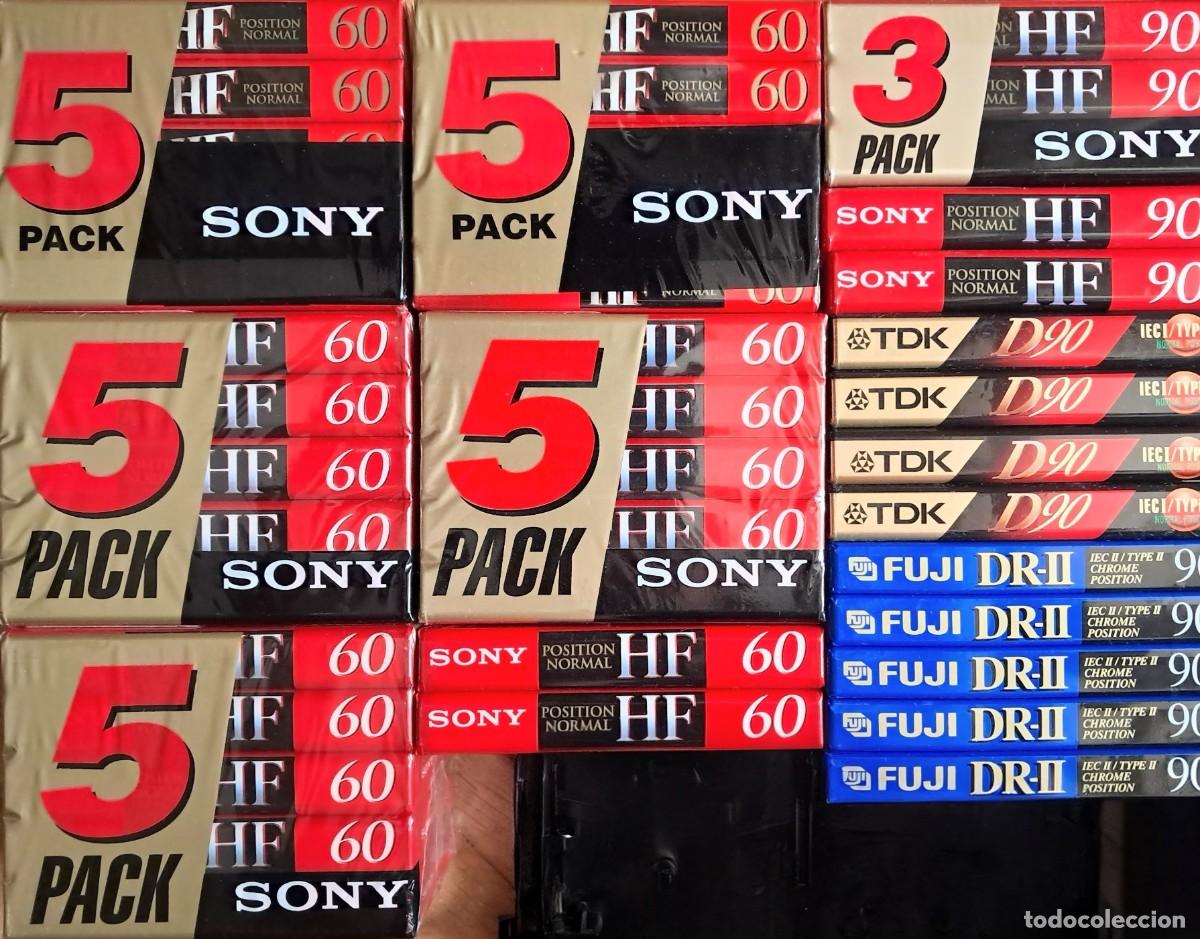 Casetes antiguos: Lote 41 cintas casete v&iacute;rgenes Sony, TDK y Fuji.