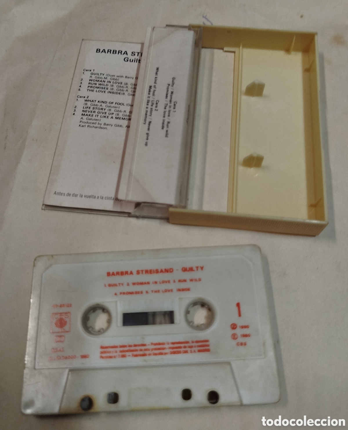 Casetes antiguos: Barbra Streisand - Guilty. CASSETTE - Foto 2