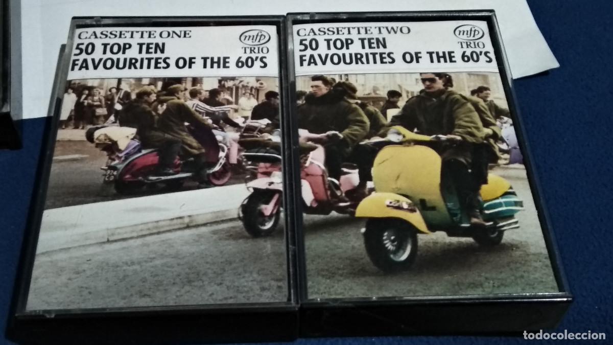 Casetes antiguos: 50 Top Ten Favourites of the 60's - 2 X CASETE 1983 EMI Pop Rock, Rock & Roll VESPA- VER CANCIONES