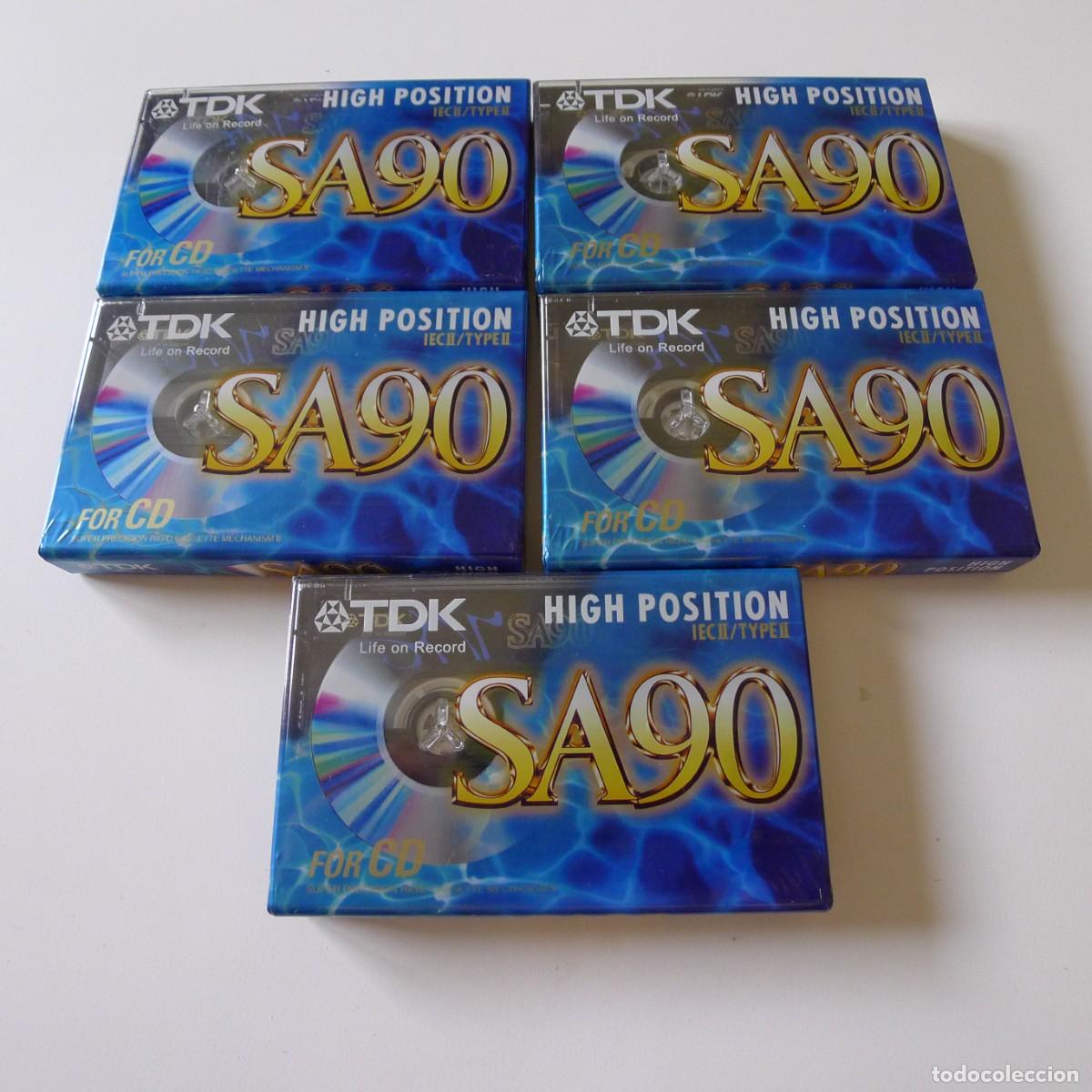 Casetes antiguos: LOTE 5 CASETES PRECINTADA TDK SA90 CASSETTE VIRGEN