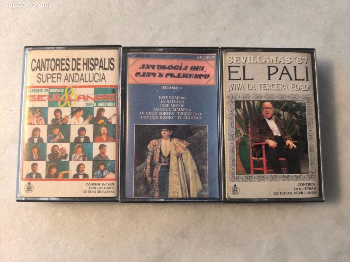 Casetes antiguos: 3 CASSETTES DE FLAMENCO SEVILLANAS, EL PALI, CANTORES DE HISPALIS , ANTOLOGIA DEL CANTE FLAMENCO
