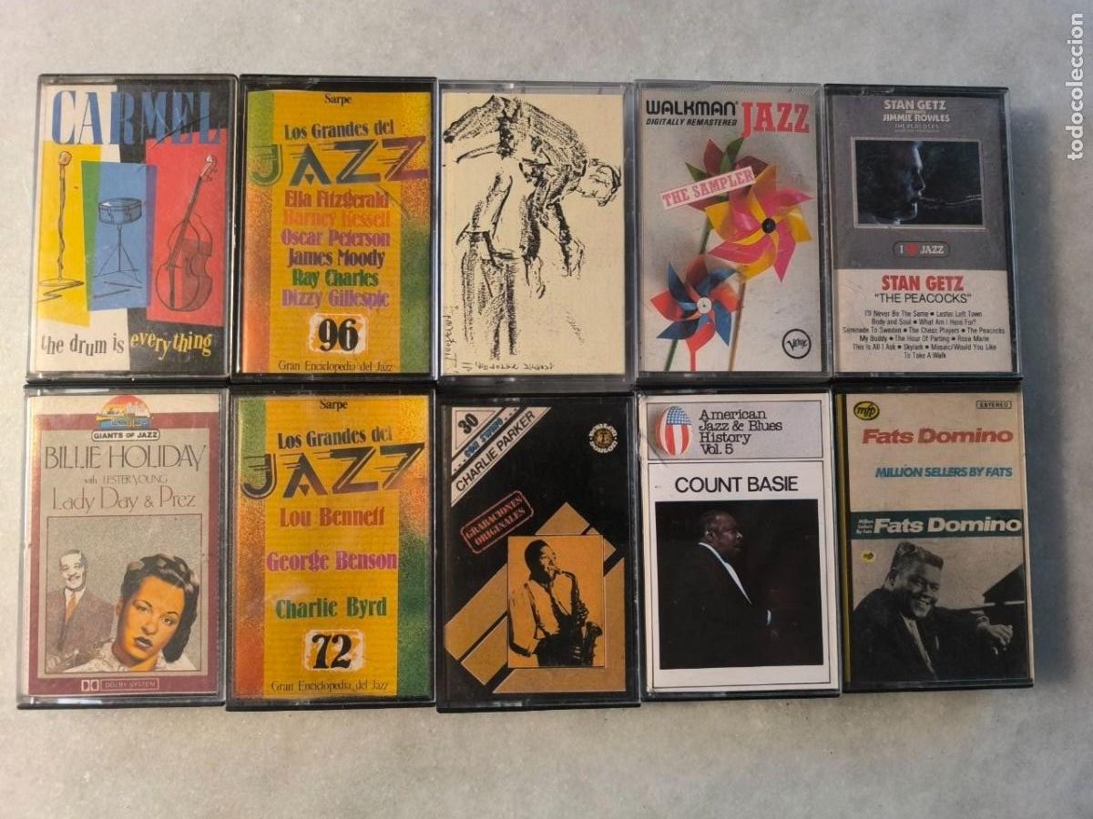Casetes antiguos: 10 CASSETTES DE MUSICA JAZZ BLUES, A&Ntilde;OS 70, 80, 90