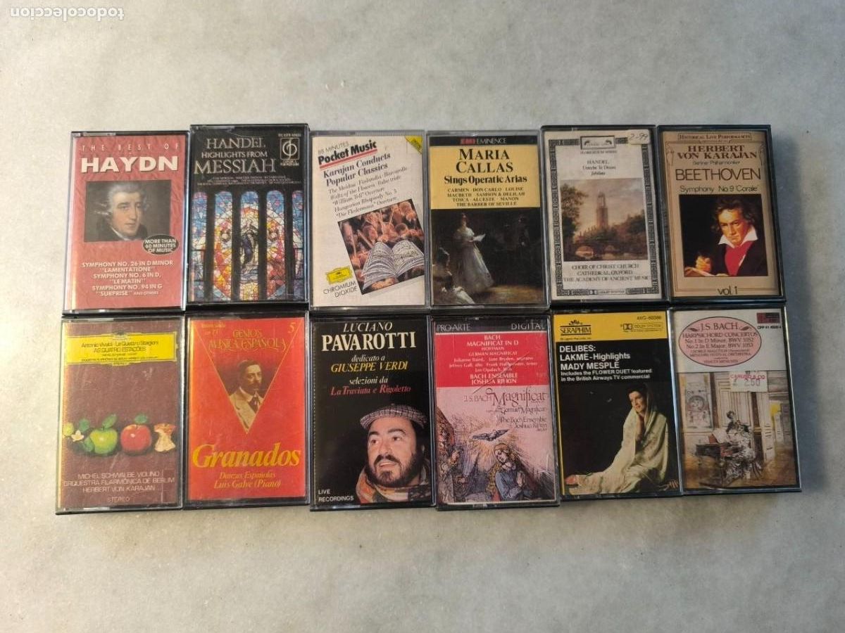 Casetes antiguos: 12 CASSETTES DE MUSICA CLASICA, A&Ntilde;OS 70, 80, 90