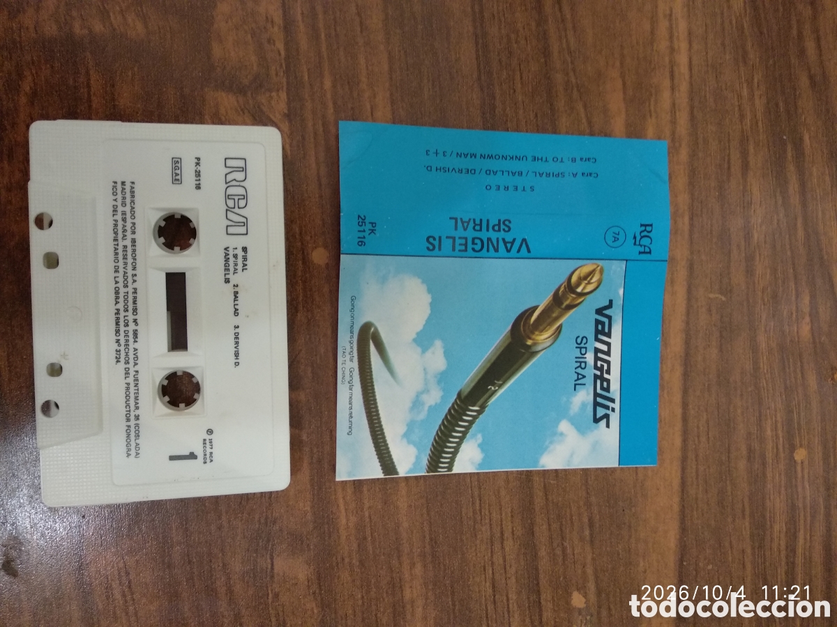 Casetes antiguos: Cassette Vangelis Spiral - Foto 3