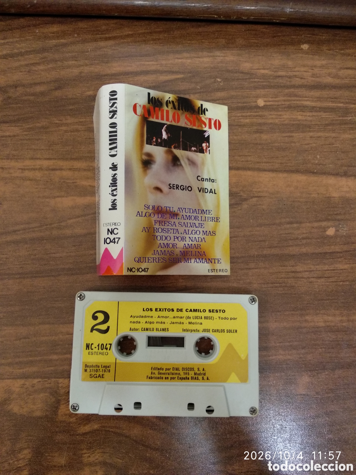 Casetes antiguos: Los &eacute;xitos de Camilo Sesto (Sergio Vidal) - Foto 3