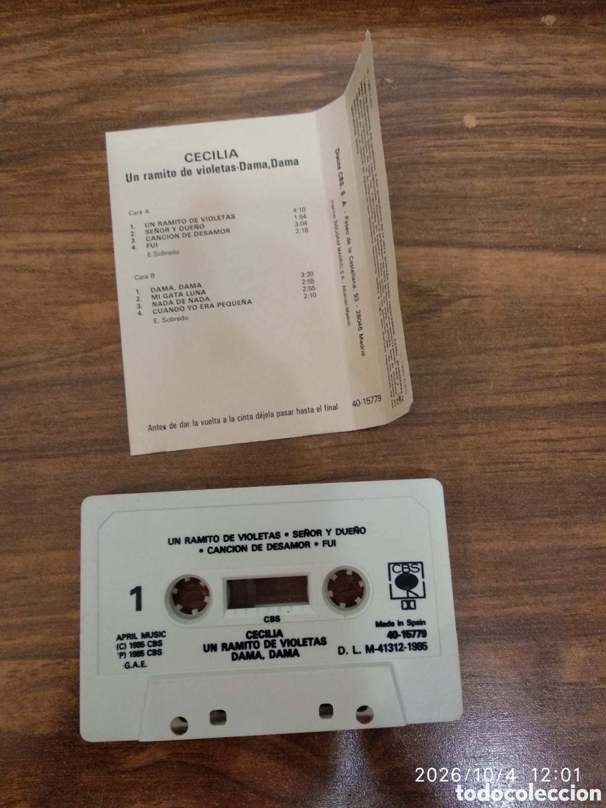 Casetes antiguos: Cassette Celia dama dama - Foto 4