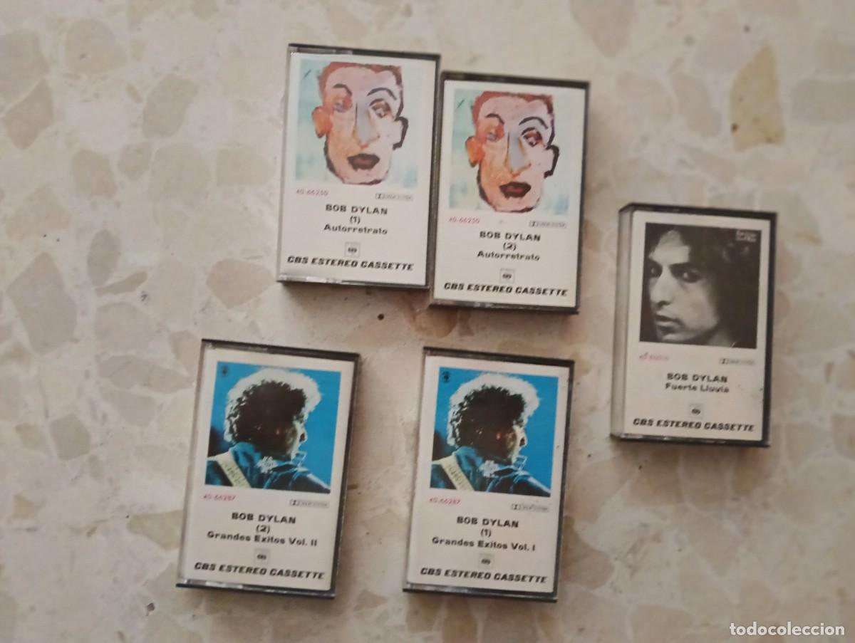 Casetes antiguos: 5 CINTAS CASET CASSETTE CBS BOB DYLAN - GRANDES EXITOS I y II - AUTORRETRATO I y II - FUERTE LLUVIA