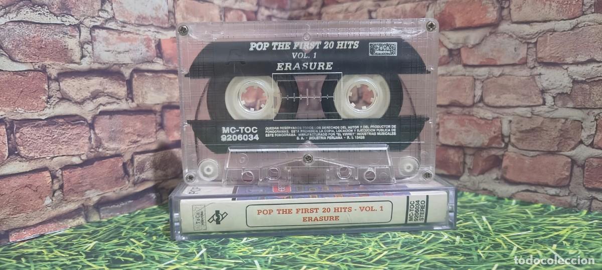 Casetes antiguos: Erasure &rdquo;Pop! The first 20 Hits&rdquo; Cassette edicion peruana - Foto 3