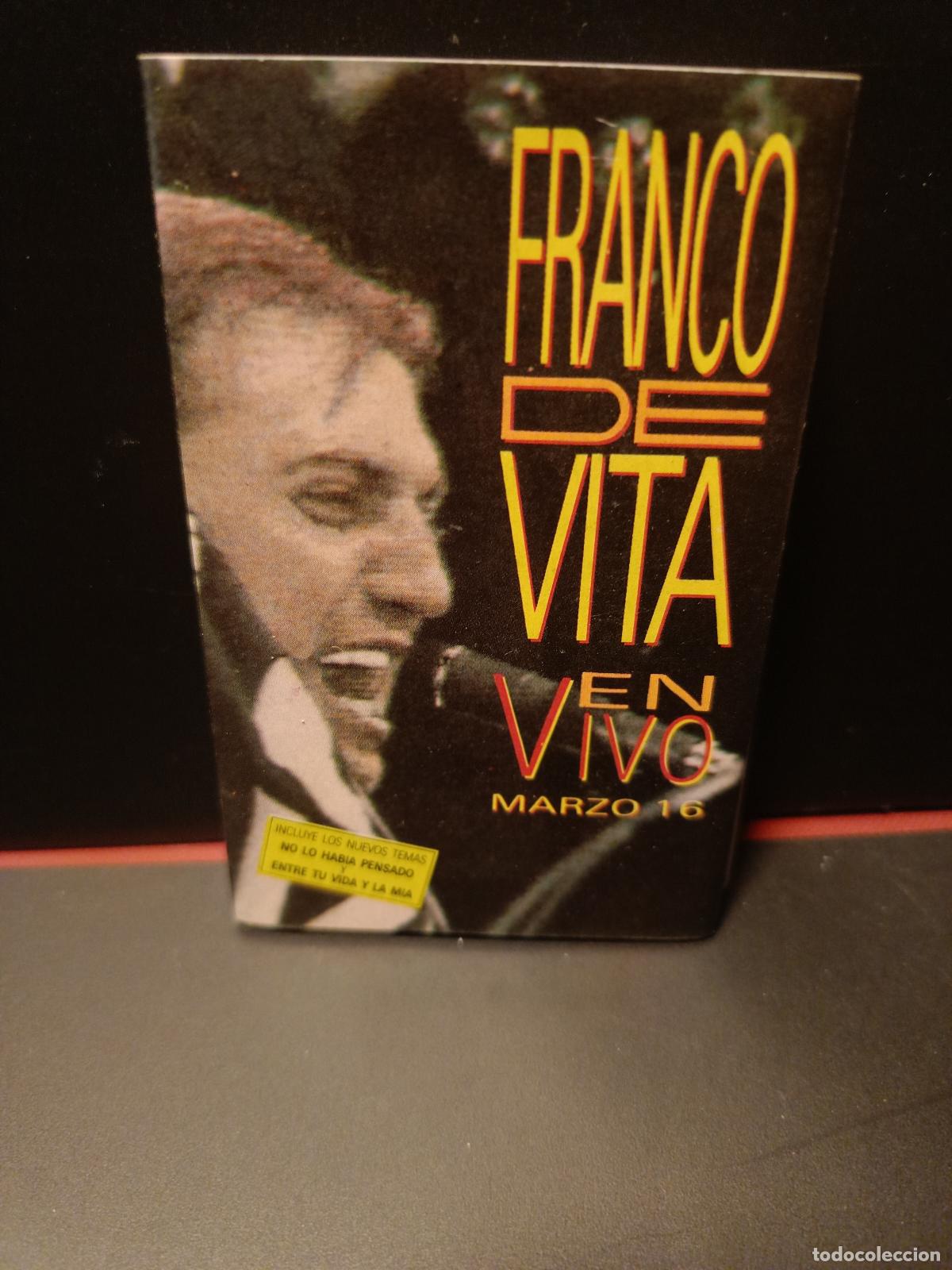 Casetes antiguos: Franco de Vita CASSETTE CINTA En Vivo Marzo 16 2001 Sony Mexico PEPETO