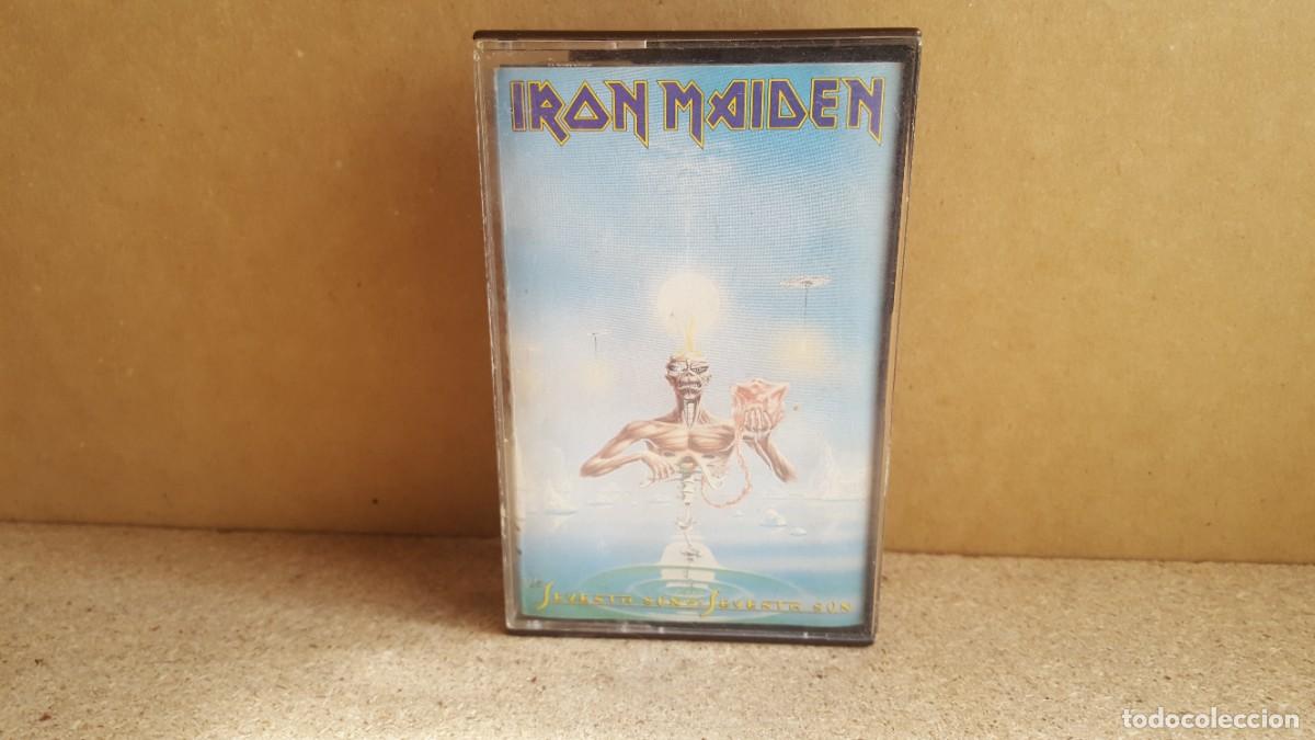 Cassetes antigas: Cinta de m&uacute;sica en casete/cassette original, Iron Maiden, Seventh son of a Seventh son.