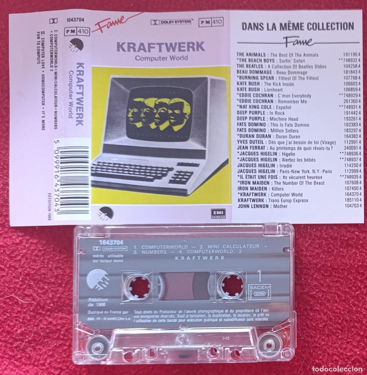 Casetes antiguos: KRAFTWERK &ndash; COMPUTER WORLD CASSETTE 1988 RARA EDICION FRANCESA SERIE FAME