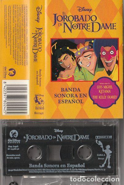 Cassetes antigas: Various &ndash; El Jorobado de Notre Dame (Banda Sonora En Espa&ntilde;ol) (Cassette, Walt Disney Records 80242)