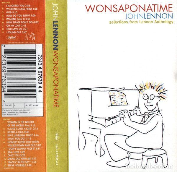 Casetes antiguos: John Lennon &ndash; Wonsaponatime (Selection From Lennon Anthology) (Cassette, Capitol Records 7243 4...