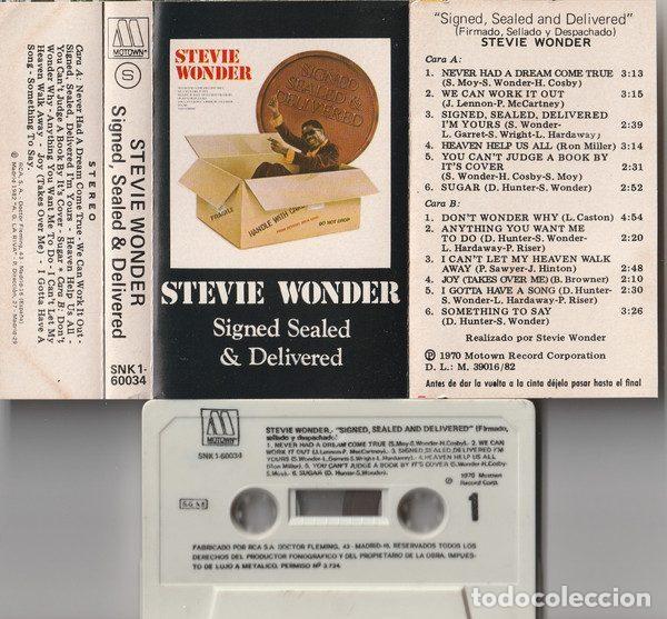 Cassette antiche: Stevie Wonder &ndash; Signed Sealed & Delivered = Firmado, Sellado Y Despachado (Cassette, Motown...