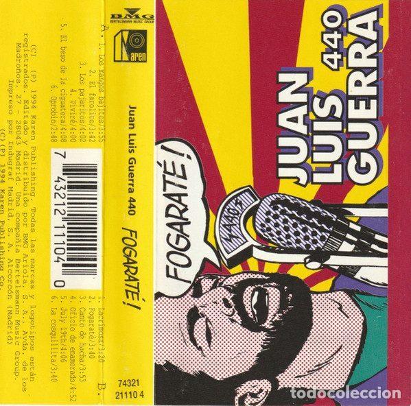 Casetes antiguos: Juan Luis Guerra 4 40 &ndash; Fogarat&eacute;! (Cassette, Karen Records 74321 21110 4)